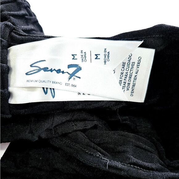 NWT Seven7 Scrunch Butt Anti Cellulite Honeycomb Texture Biker Shorts In Black M - Picture 6 of 10